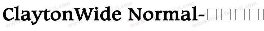 ClaytonWide Normal字体转换